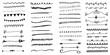© Selma - Hand drawn doodle pen brushes. Set of hand drawn grunge strokes.Handmade Set of Underline Strokes. Vector strokes in grunge marker style.