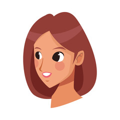 Sticker - young woman female head avatar character