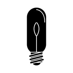 Canvas Print - electric light bulb, eco idea metaphor, isolated icon silhouette style