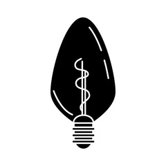 Canvas Print - electric light bulb, eco idea metaphor, isolated icon silhouette style