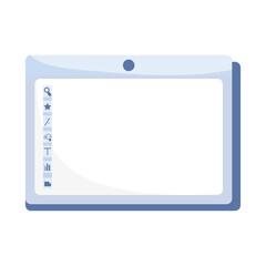 tablet computer design web page isolated icon design white background