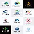 © Jojo* - set of eyes or vision logo icon vector isolated