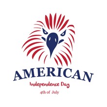 American Independence Day 4th Of July Label