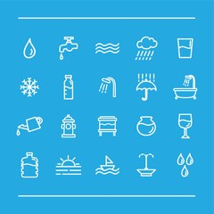 Sticker - assorted water icons set