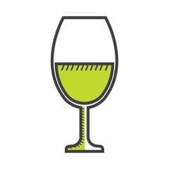 Sticker - wine glass