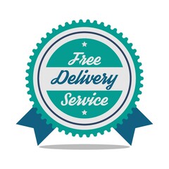 Poster - free delivery service label