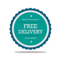 Poster - free delivery label