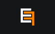 EF or FE Letter Initial Logo Design, Vector Template