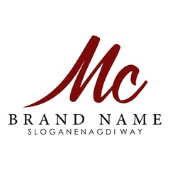 Wall Mural - letter mc logo design concept vector