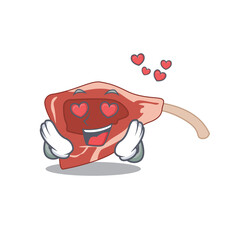 Sticker - Romantic lamb chop cartoon character has a falling in love eyes