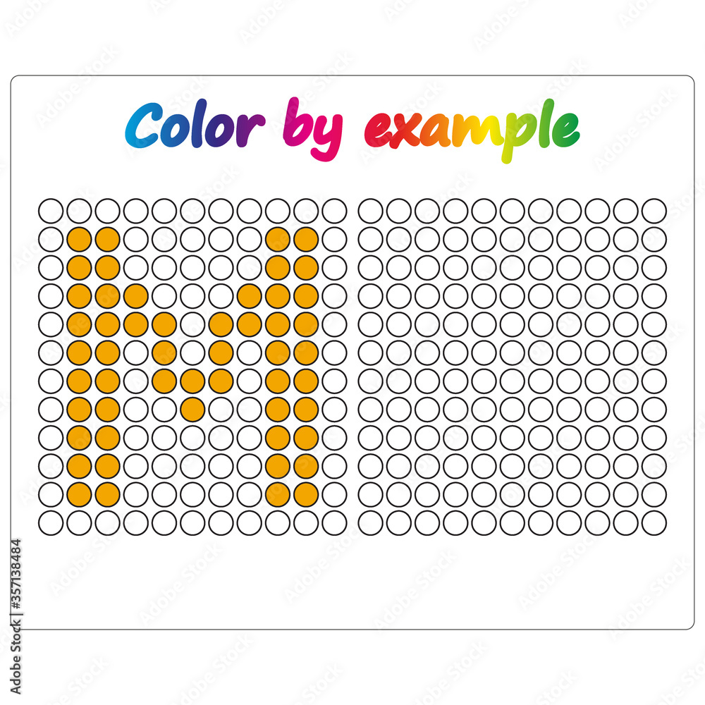 Color by example. Learning alphabet, letters. worksheet for preschool ...