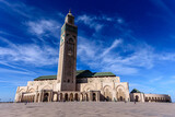 Fototapeta  - The Hassan II Mosque is a mosque in Casablanca, Morocco. It is the largest mosque in Africa, and the 3rd largest in the world.