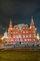 Wall Mural - Historical Museum on Red Square. Moscow, Russia