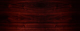 Fototapeta Kosmos - Dark cherry wood texture, wooden background. Top view