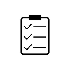 Sticker - Check list icon isolated on white background