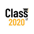 © chotikan - Class of 2020 concept illustration. Congratulations font. Graduation card. Educational celebrations. Class of 2020 icon. Illustration vector.