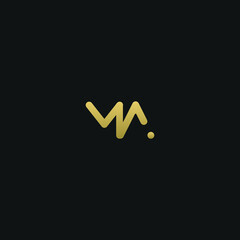 Creative modern elegant trendy unique artistic MA A AM M initial based letter icon logo