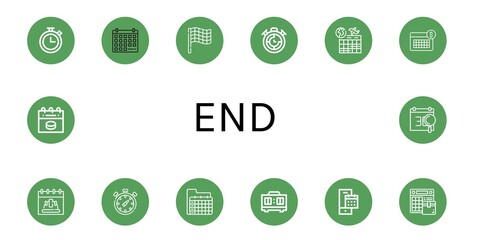 Poster - end icon set