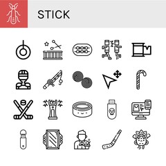 Poster - Set of stick icons