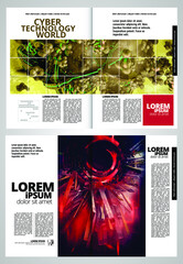 Design templates for brochure, magazine, flyer, booklet with 3D rendering concept