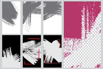 Wall Mural - vector illustration. brush stroke. grunge overlay. design for social media stories, voucher, flyer