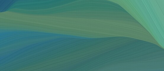 Aufkleber - beautiful dynamic curved speed lines background or backdrop with teal blue, cadet blue and slate gray colors. can be used as header or banner