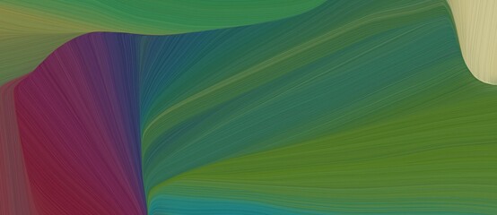 Aufkleber - artistic curved speed lines background or backdrop with dark olive green, old mauve and tan colors. can be used as card background