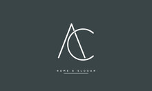 AC ,ca ,a ,c Abstract Letters Logo Monogram