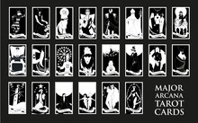 22 Major Arcana Of The Tarot In Full, Isolated On White Background..JPG Illustrations In High Resolution