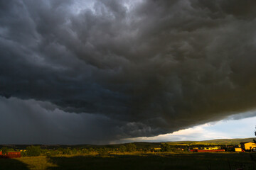 dramatic sky with clouds before the storm