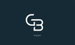 Alphabet letter icon logo GB