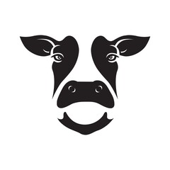 Wall Mural - Cow head icon isolated on white background. Design elements for logo, label, emblem, sign. Vector illustration