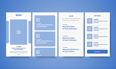Wall Mural - Blog Application Wireframes UI Kit