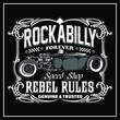 “ Rockabilly Forever” T-Shirt was created with  Adobe illustrator. Can be used for digital printing and screen printing