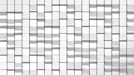 3D cubic animation movement swing curve offset in white clean tone half frame with 3d rendering.