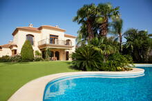 Swimming Pool And Spanish Villa