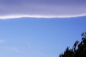 Poster - Background material / Blue sea, blue sky and white clouds.