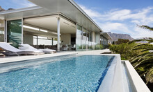 Swimming Pool And Patio Of Modern House