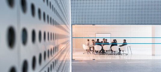 Business people at conference room in modern building