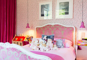 Wall Mural - Pink girl's bedroom