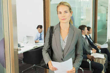 Businesswoman standing in office