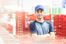 Portrait Of Worker In Food Processing Plant