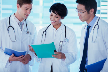 Wall Mural - Doctors discussing patient's treatment