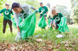 © Robert Daly/KOTO - Environmentalist volunteers picking up trash in field