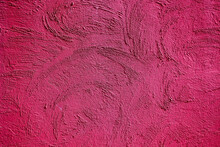 Pink Cement Wall With Sunlight