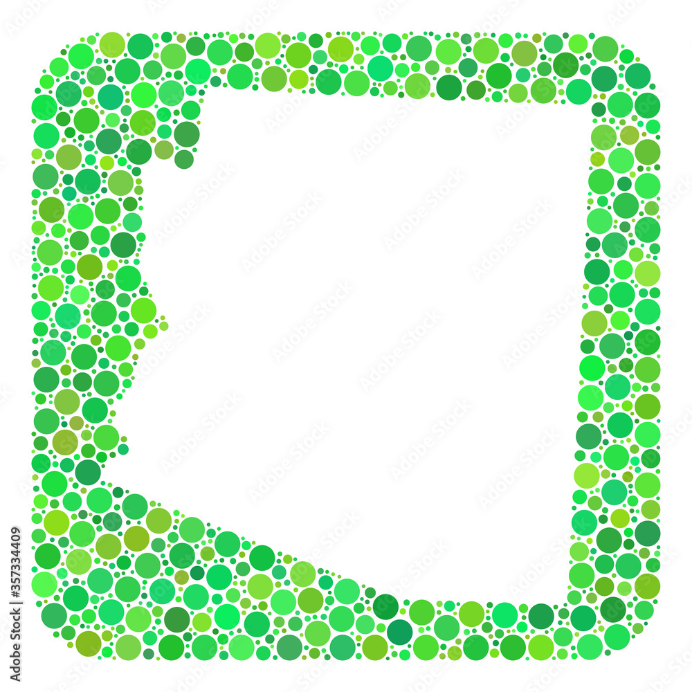 Stock-Vektorgrafik „Map of Arizona State mosaic created with rounded ...