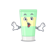 Poster - Cleansing foam mascot design concept having a surprised gesture