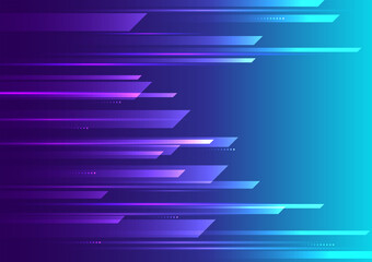 Speed motion futuristic purple and blue background.