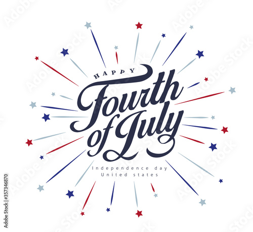 Fotografía Independence day USA banner template