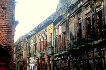 sonargaon, bangladesh - october 2, 2019 - a photograph of a very old building of an ancient city cal